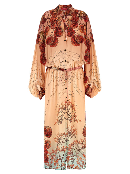 F.R.S. - FOR RESTLESS SLEEPERS Robe longue en soie multicolore