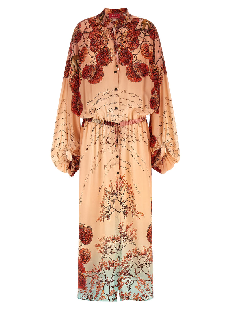 F.R.S. - FOR RESTLESS SLEEPERS Robe longue en soie multicolore