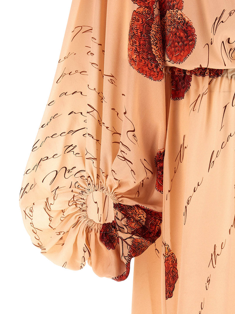 F.R.S. - FOR RESTLESS SLEEPERS Robe longue en soie multicolore