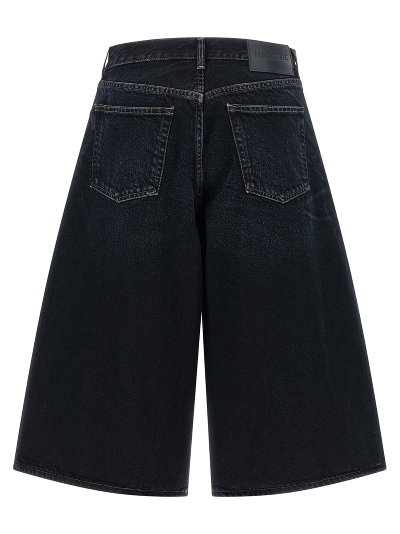 Haikure Blue Cotton Bermuda Shorts
