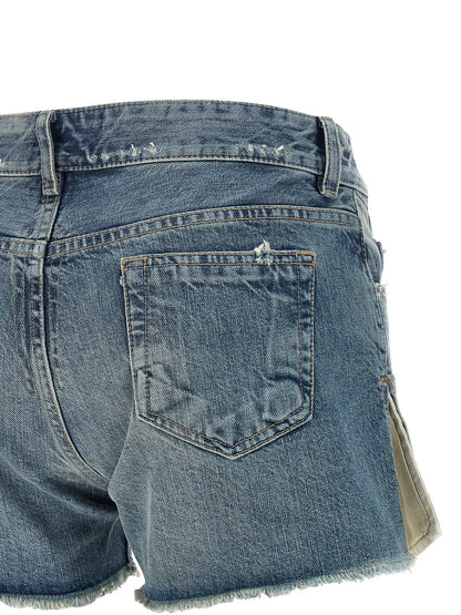 DRKSHDW Blue Cotton Bermuda Shorts