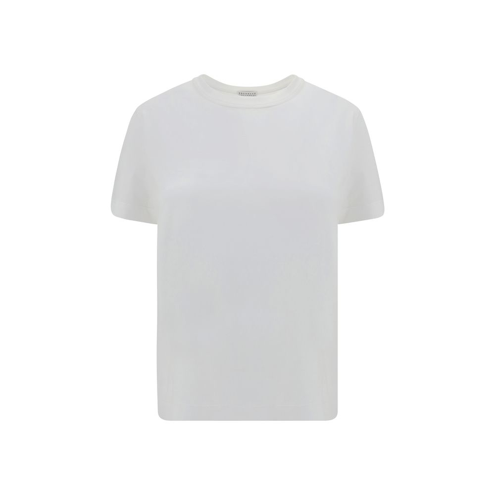 T-shirt en coton blanc Brunello Cucinelli