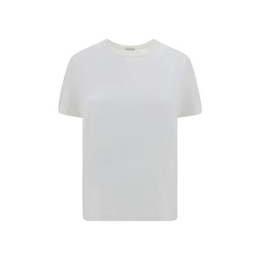 T-shirt en coton blanc Brunello Cucinelli