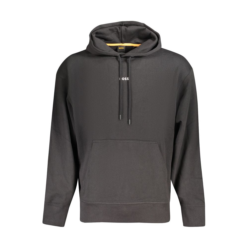 Hugo Boss Black Cotton Men's Hoodie - Stylish Comfort