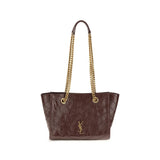 Sac bandoulière Saint Laurent Bos Taurus en cuir de veau marron