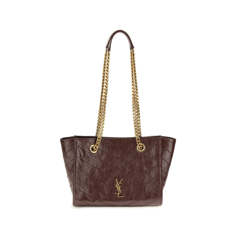 Sac bandoulière Saint Laurent Bos Taurus en cuir de veau marron