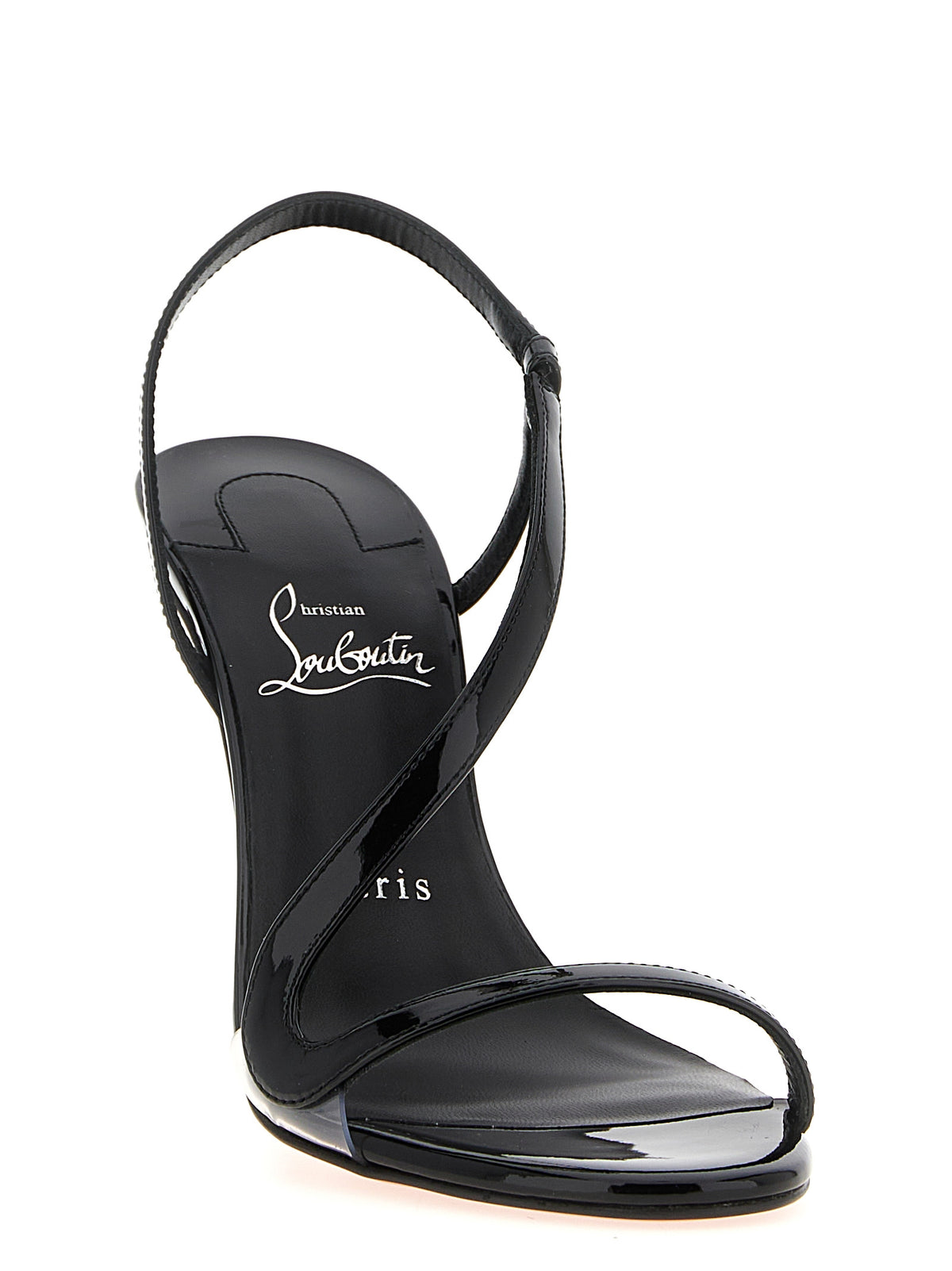 Christian Louboutin Rosa Z Black Calfskin Stiletto Heel Sandals