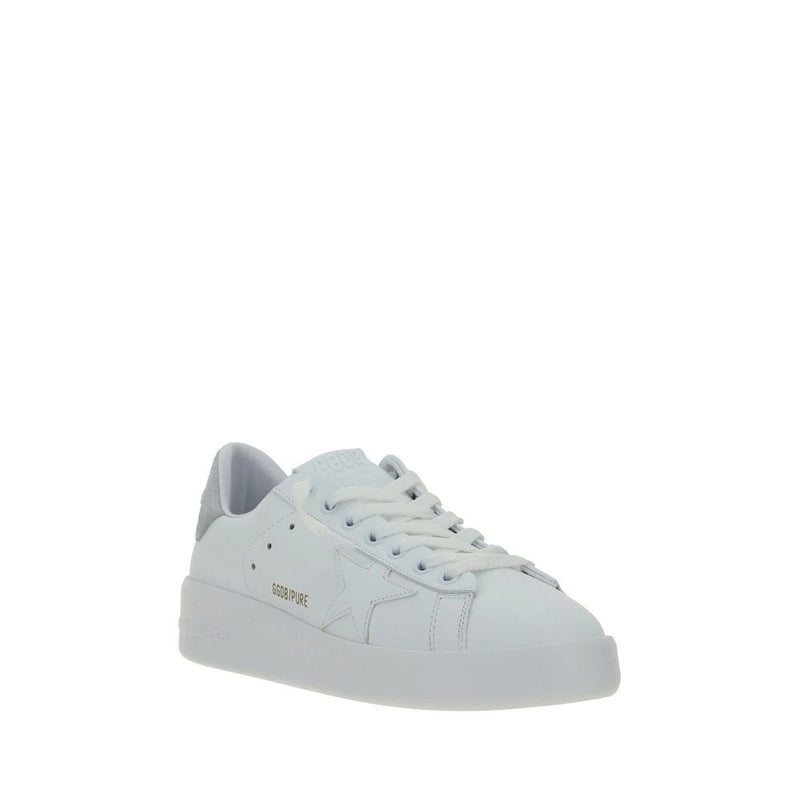 Baskets à plateforme Golden Goose en cuir de veau blanc Bos Taurus