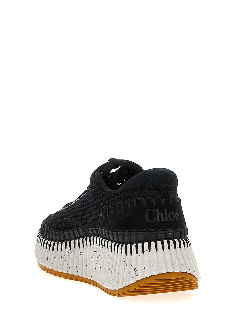 Chloé Bicolor Polyester Athletic Sneakers