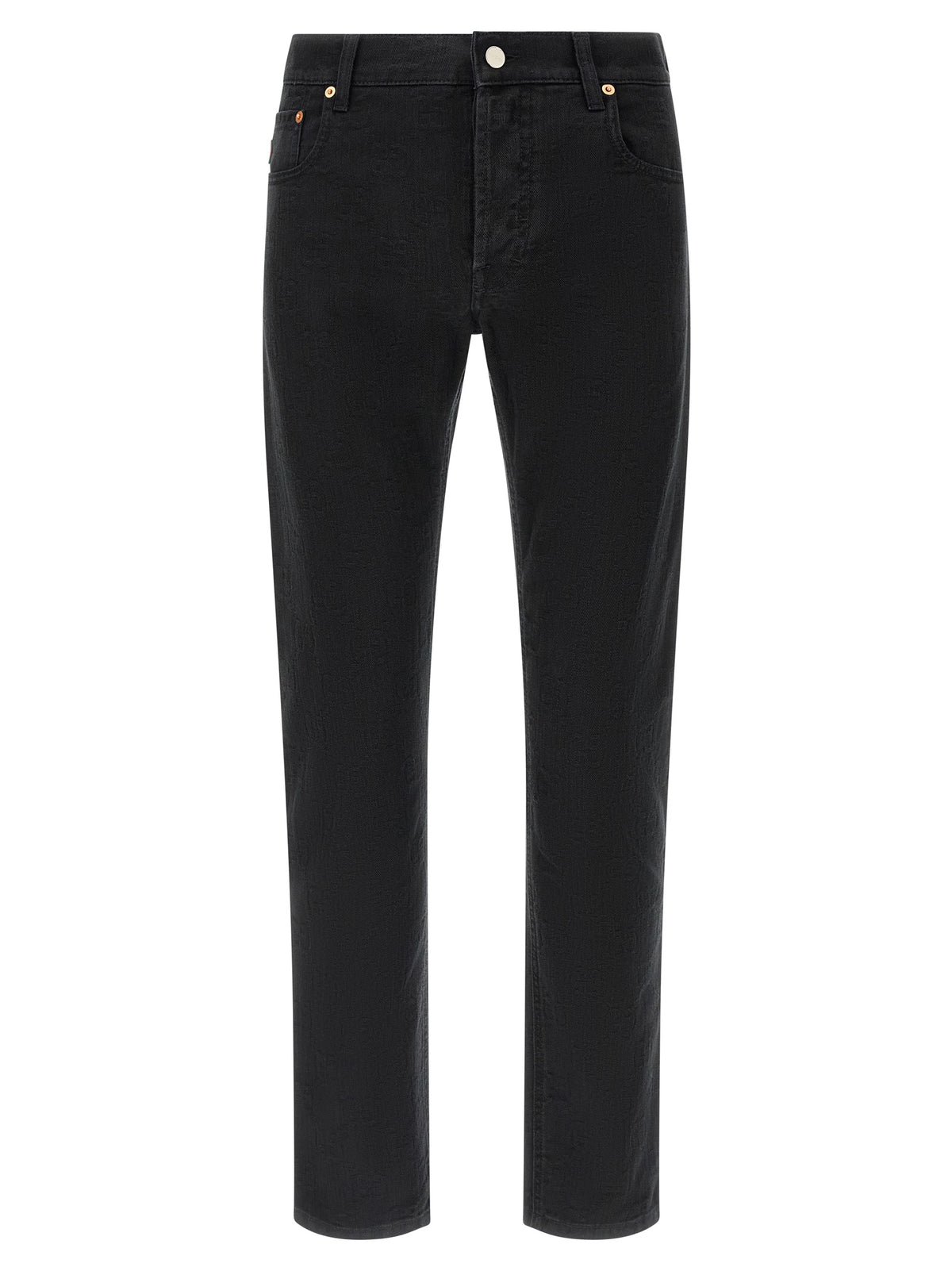 Gucci Black Cotton Straight-Leg Jeans