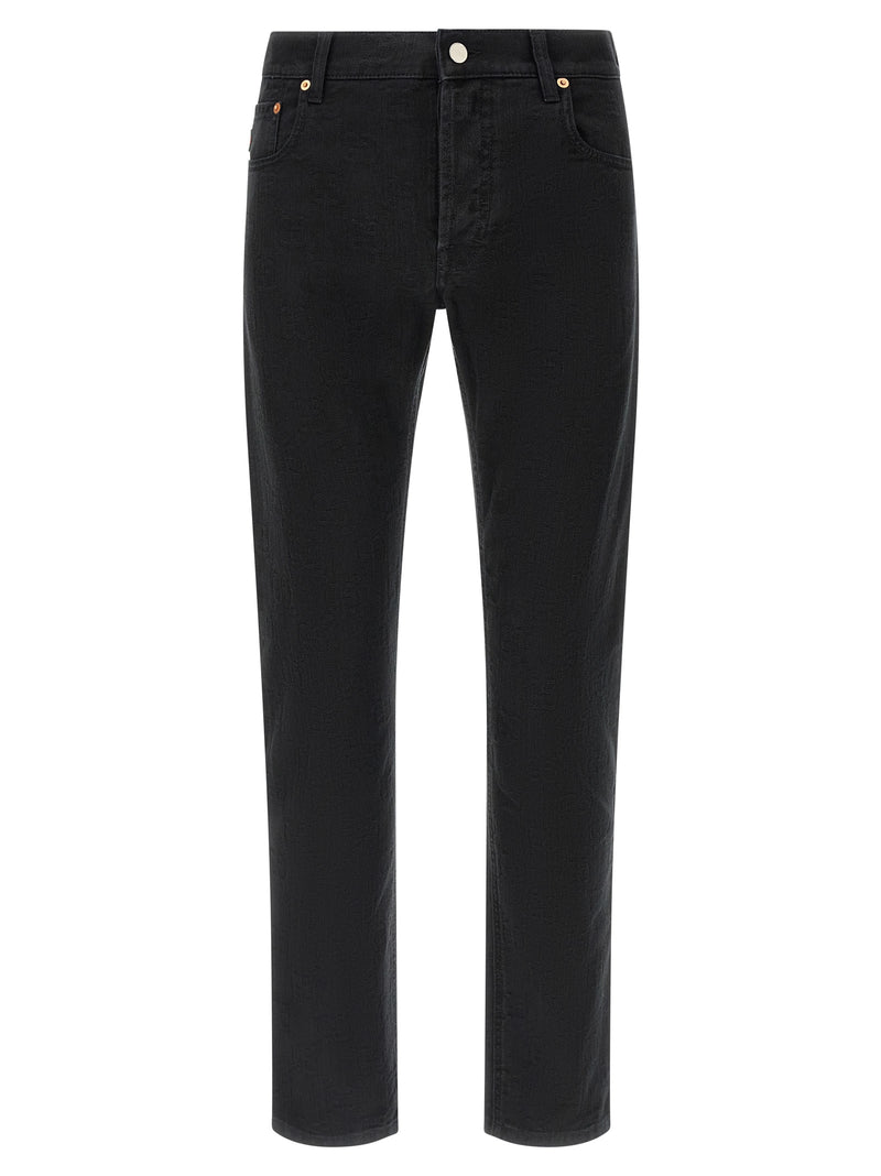 Gucci Black Cotton Straight-Leg Jeans - Luxury Denim