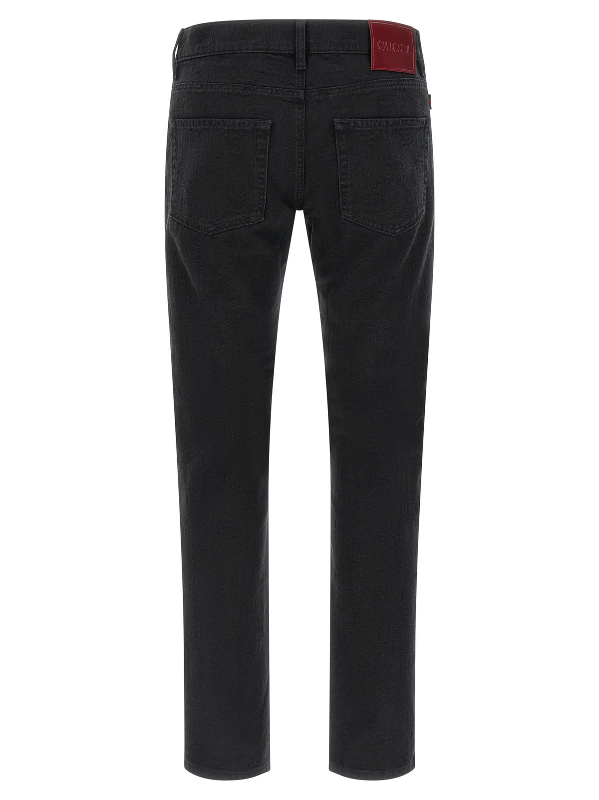 Gucci Black Cotton Straight-Leg Jeans
