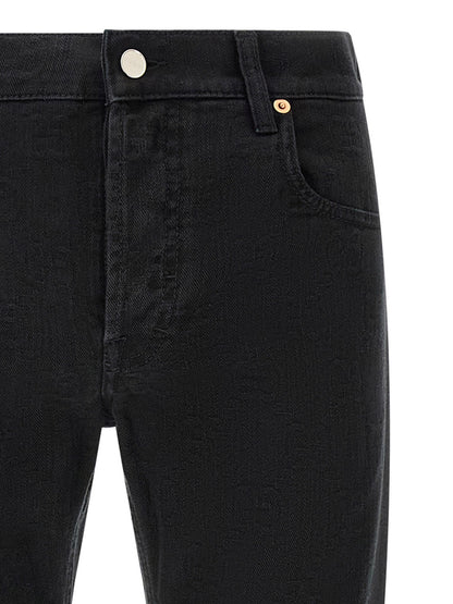Gucci Black Cotton Straight-Leg Jeans