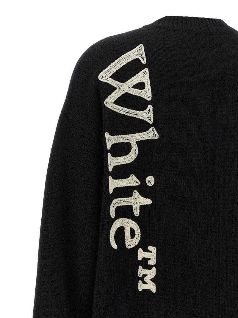 Off-White Bicolor Wool Cardigan – Vertical Bookish Design