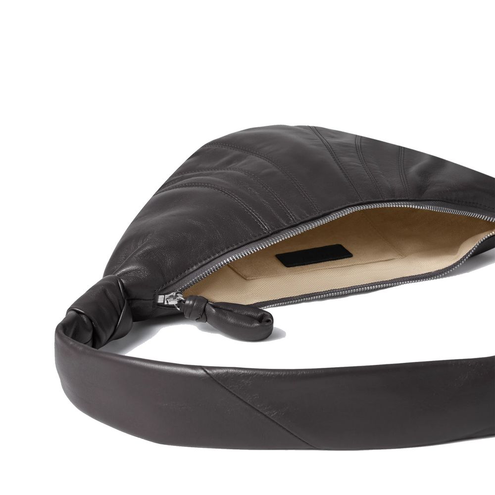 Sac bandoulière Lemaire en cuir d'agneau marron