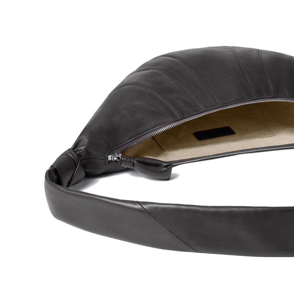 Sac bandoulière Lemaire en cuir d'agneau marron