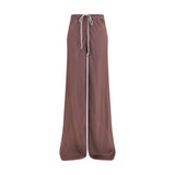Pantalon décontracté en soie marron Rick Owens
