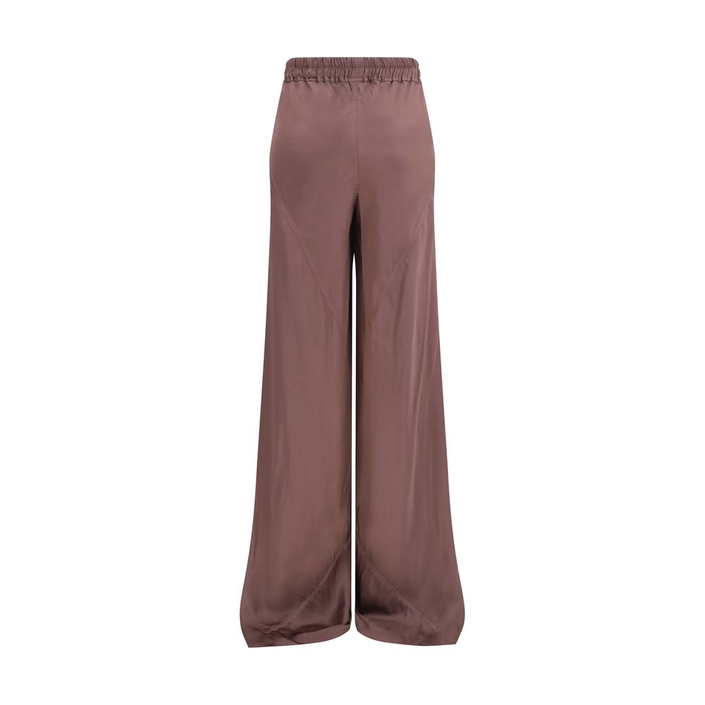 Pantalon décontracté en soie marron Rick Owens