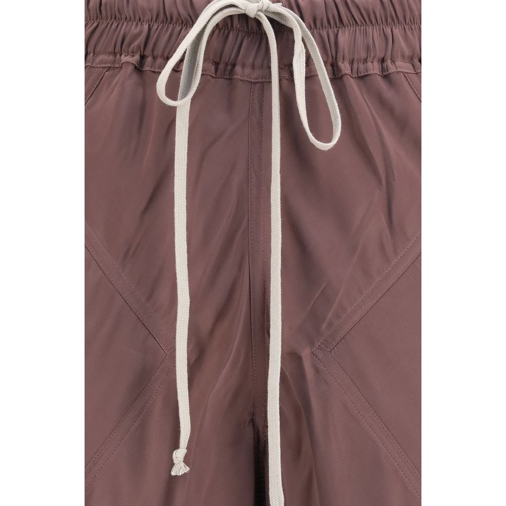 Pantalon décontracté en soie marron Rick Owens