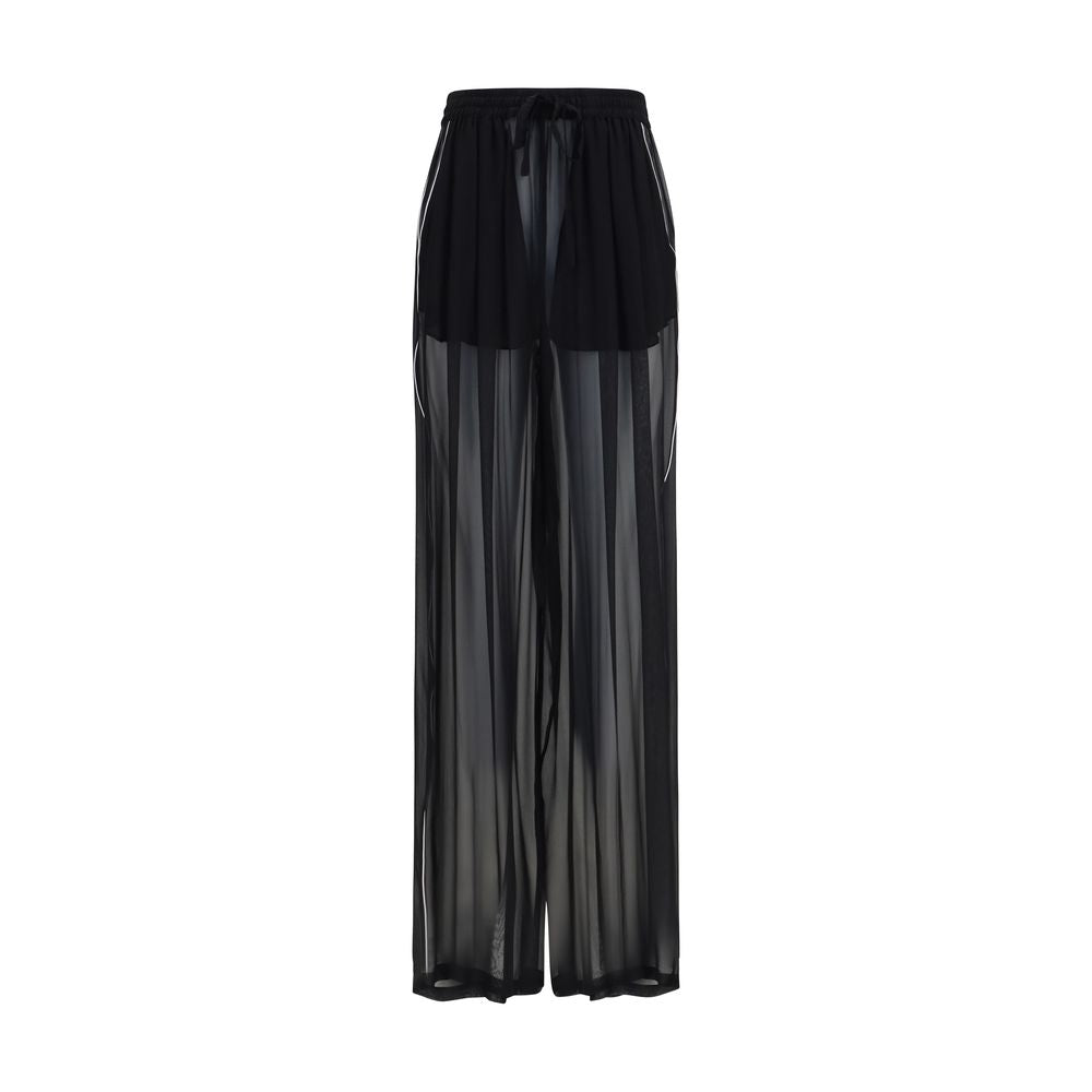 Dolce & Gabbana Black Silk Casual Pants for Women
