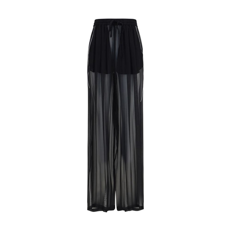 Dolce & Gabbana Black Silk Casual Pants for Women