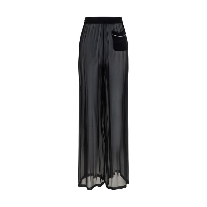 Dolce & Gabbana Black Silk Casual Pants for Women