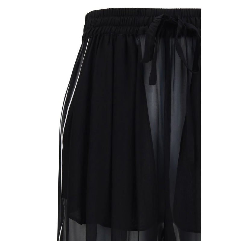 Dolce & Gabbana Black Silk Casual Pants for Women