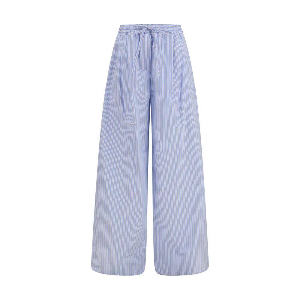 Dolce & Gabbana Blue Cotton Casual Pants for Women