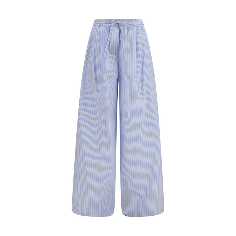 Dolce & Gabbana Blue Cotton Casual Pants for Women