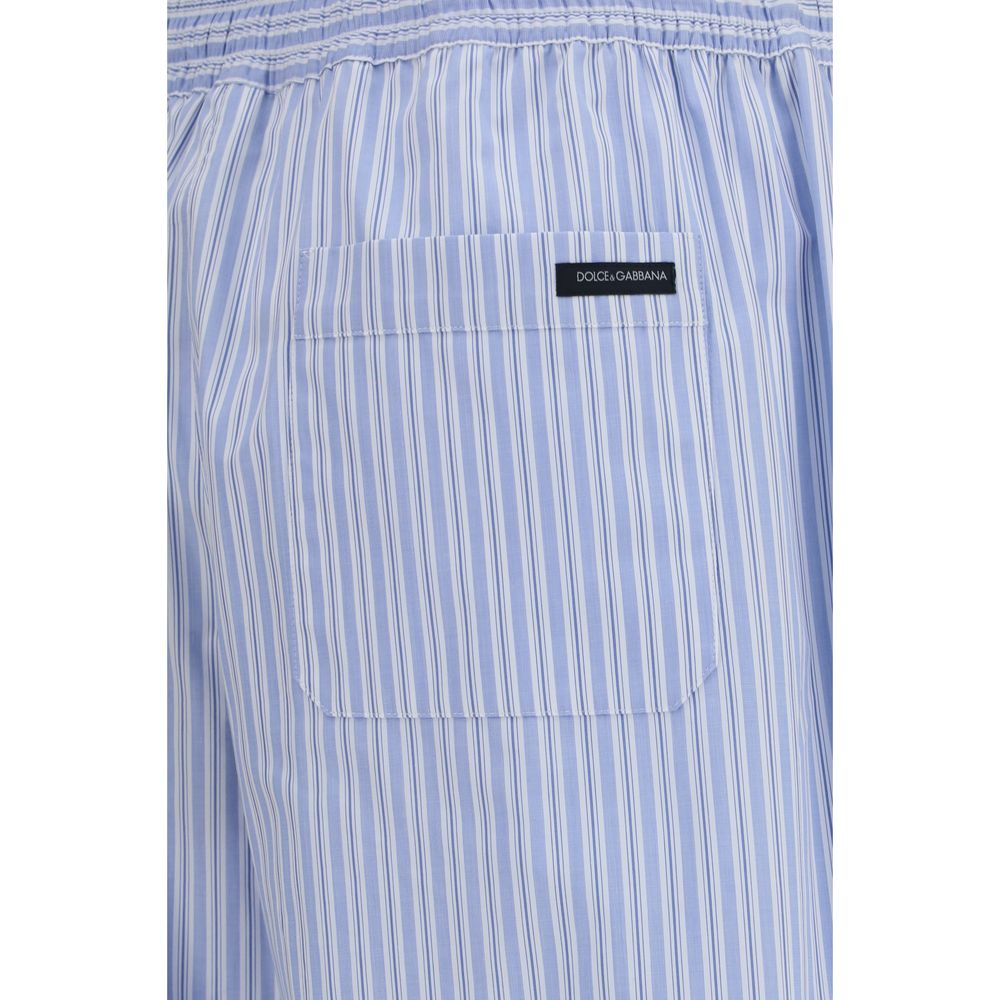 Dolce & Gabbana Blue Cotton Casual Pants for Women
