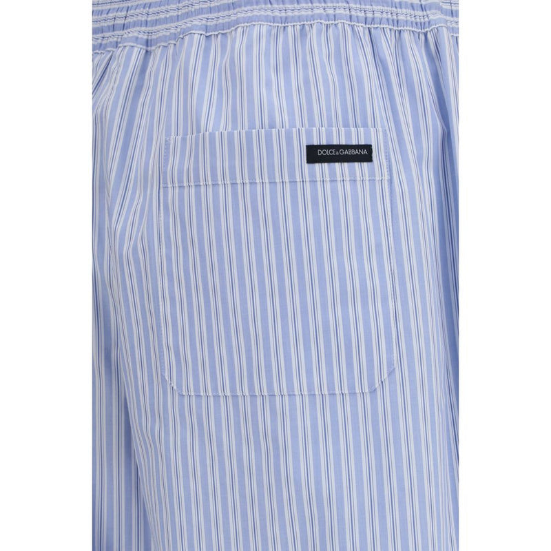 Dolce & Gabbana Blue Cotton Casual Pants for Women