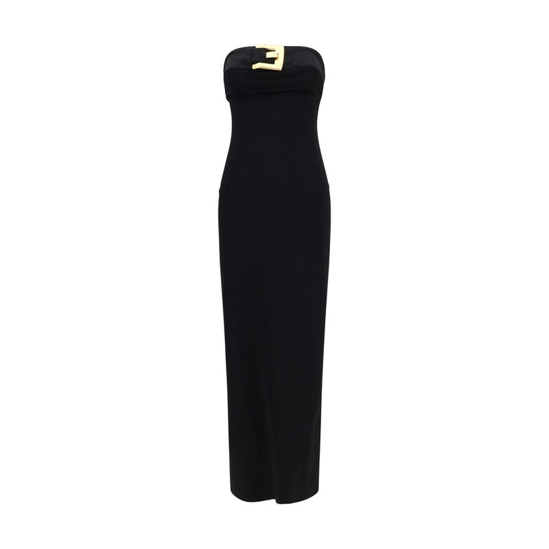 Balmain Black Viscose Cocktail Dress - Elegant Off-the-Shoulder Design
