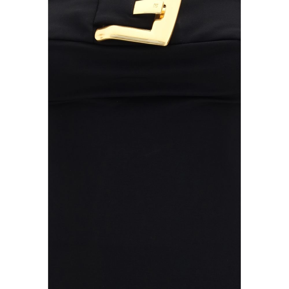 Robe Cocktail Noire en Viscose Balmain