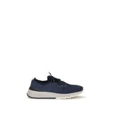 Baskets de sport en coton bleu Brunello Cucinelli
