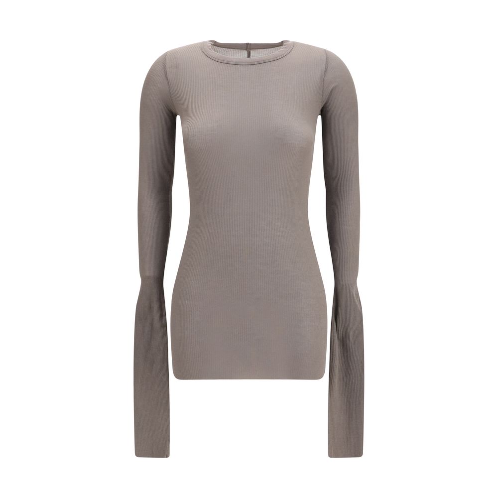 T-shirt à manches longues Rick Owens en viscose gris