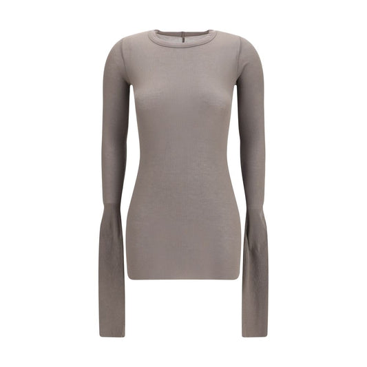 T-shirt à manches longues Rick Owens en viscose gris