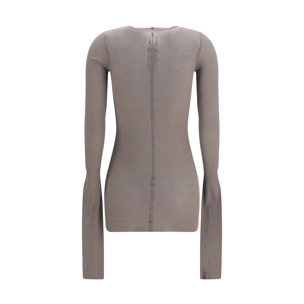 T-shirt à manches longues Rick Owens en viscose gris