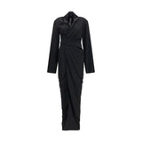 Robe décontractée noire en viscose Rick Owens