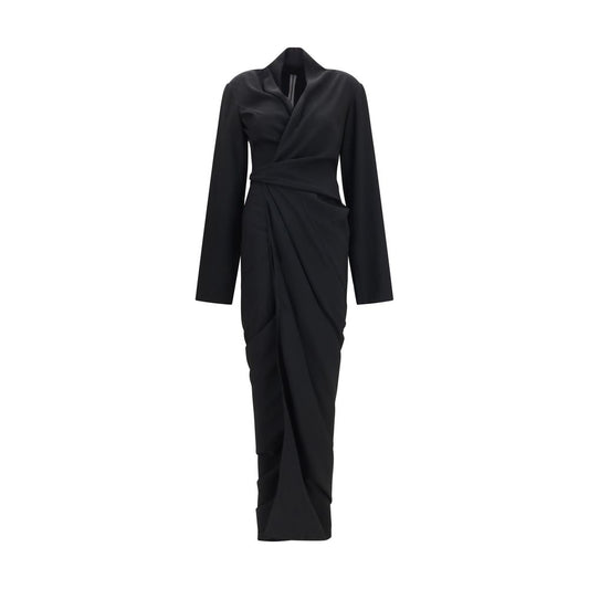 Robe décontractée noire en viscose Rick Owens