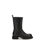 Rick Owens Black Calf Leather Bos Taurus Flat Boots