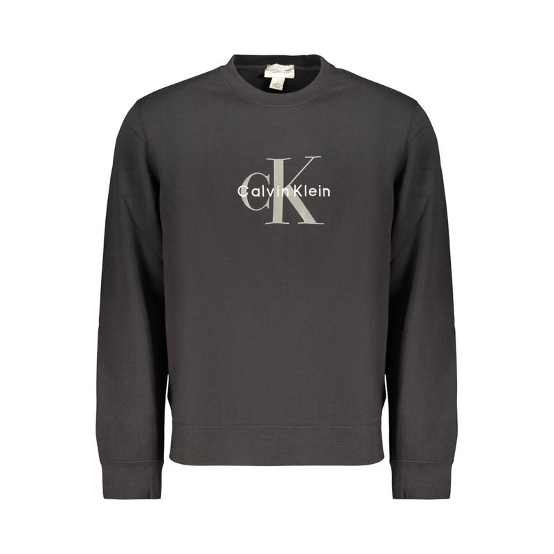 Calvin Klein Black Cotton Mens Sweatshirt - Timeless Comfort