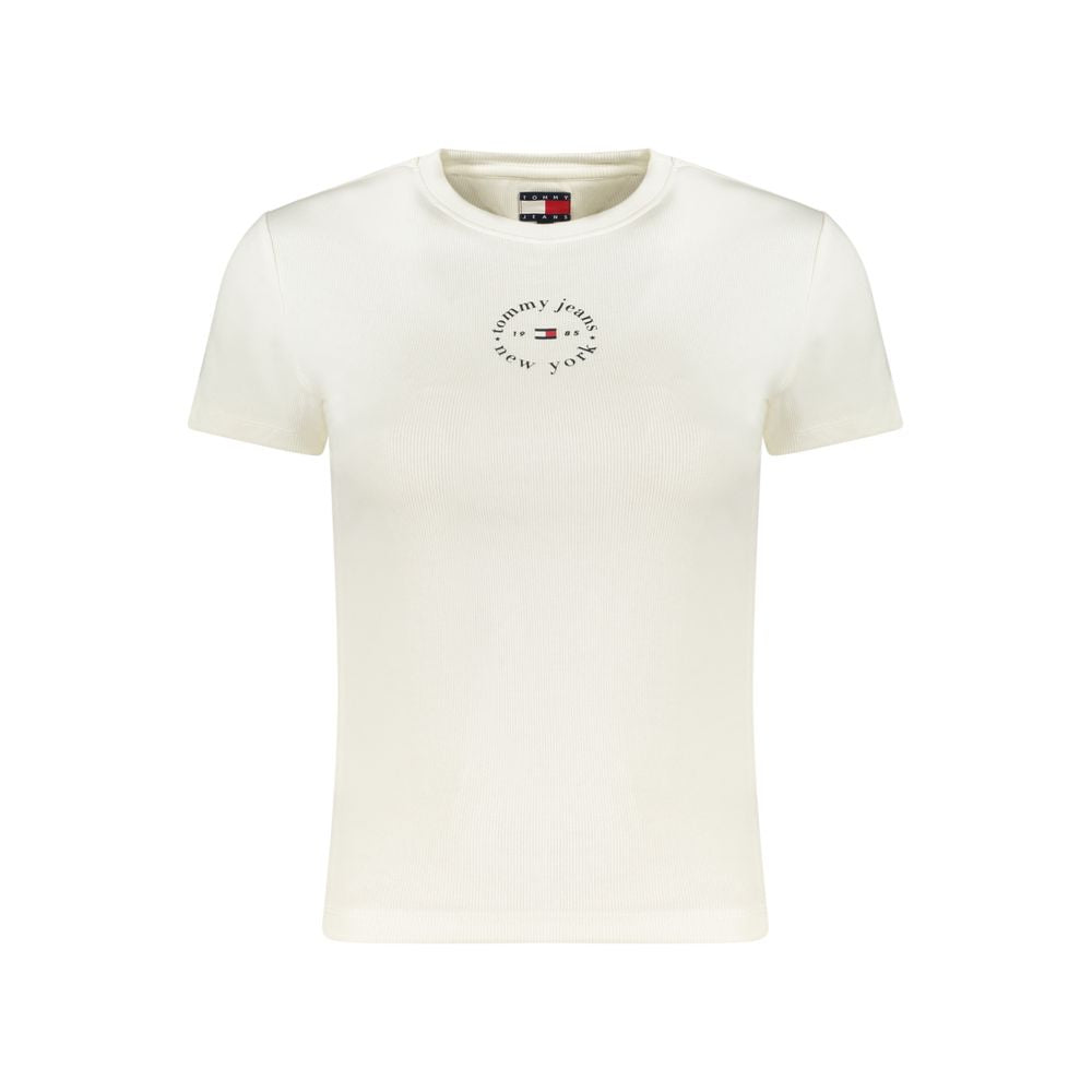 T-Shirt Femme Tommy Hilfiger Bianco en Coton