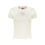 T-Shirt Femme Tommy Hilfiger Bianco en Coton
