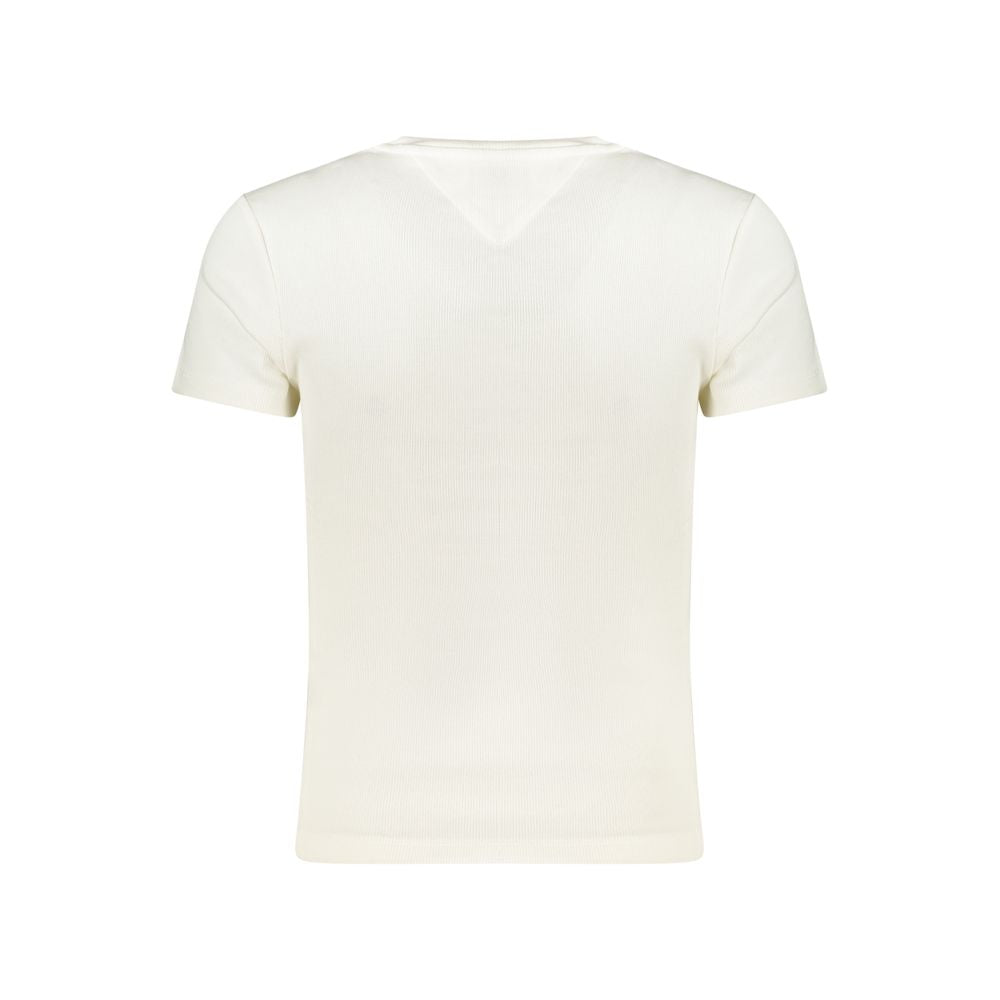 T-Shirt Femme Tommy Hilfiger Bianco en Coton
