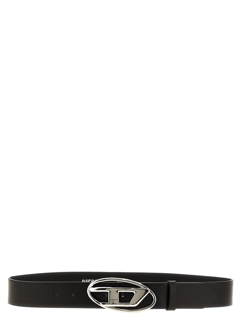Ceinture Diesel noire en autres fibres, coupe droite