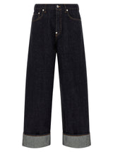 Kenzo Blue Cotton Straight-Leg Jeans