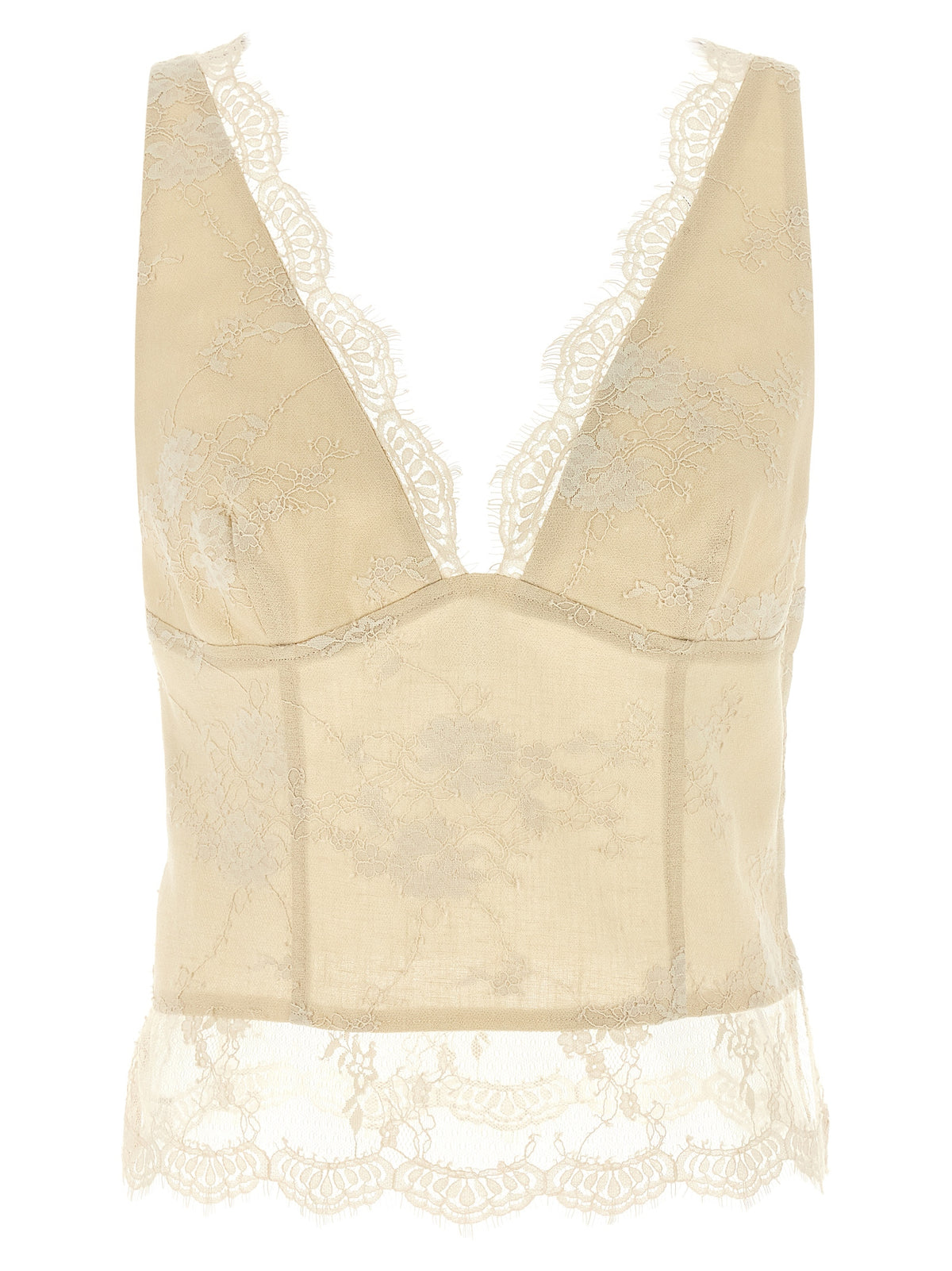 PINKO Débardeurs Beige en Lin