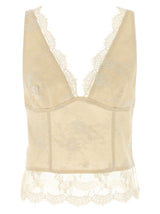 PINKO Débardeurs Beige en Lin