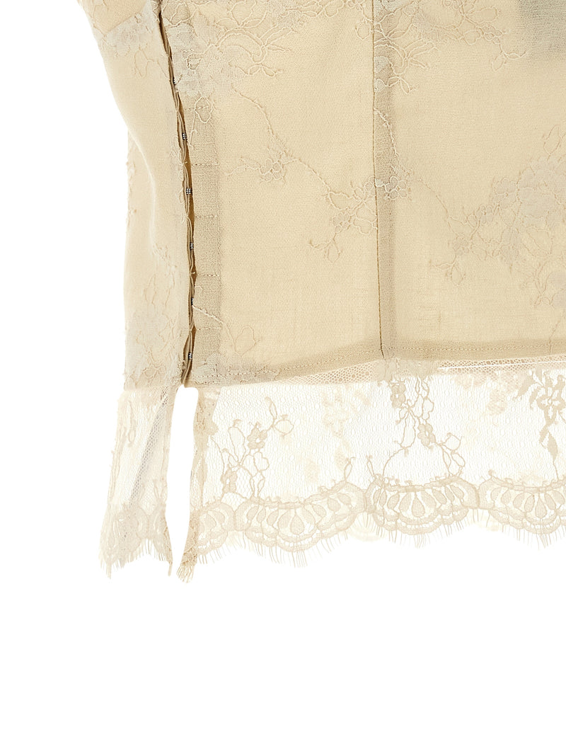 PINKO Débardeurs Beige en Lin