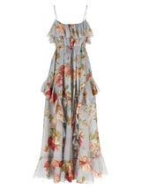 Robe longue en soie multicolore Zimmermann